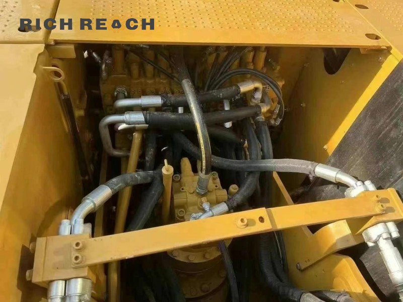 Close-up of the cab interior and controls in a 2010 Cat 320D excavator, 2,300 hours, $18,056